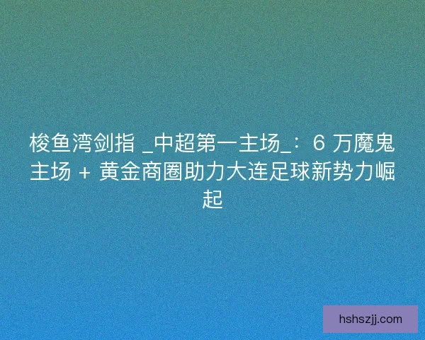梭鱼湾剑指 _中超第一主场_：6 万魔鬼主场 + 黄金商圈助力大连足球新势力崛起